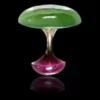 Jade green white gold